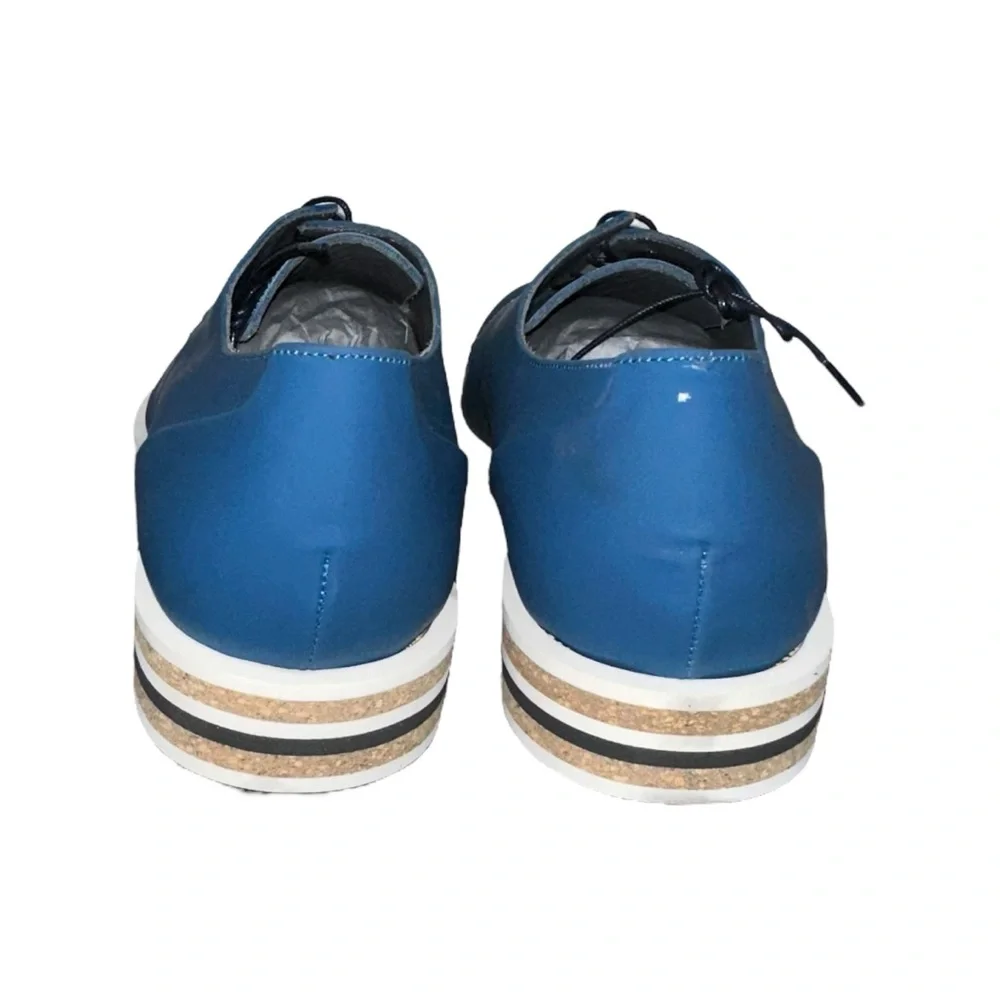 Robert Clergerie Rodeo Blue Leather Lace-Up‎ Shoes EU44 US11 NIB